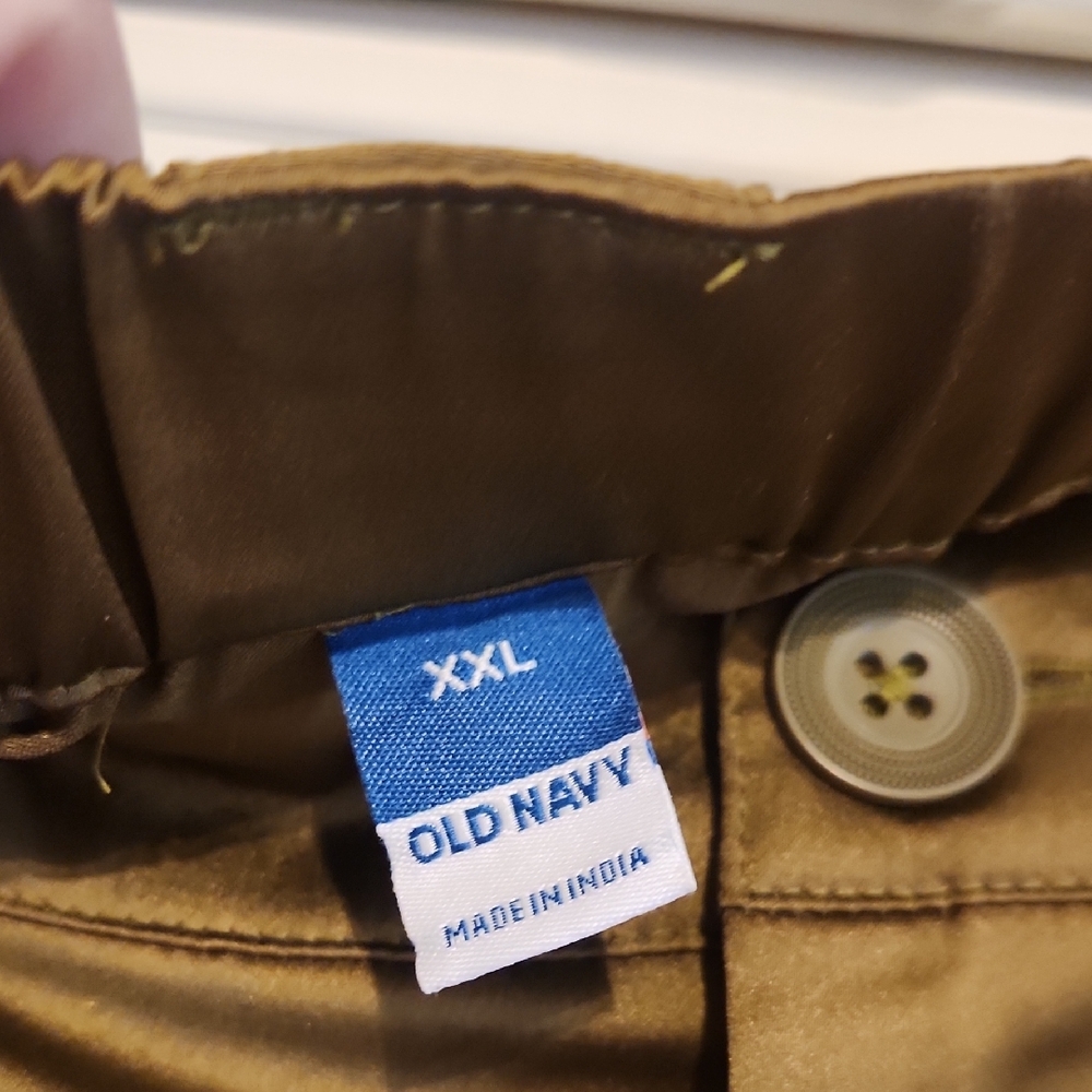 Old Navy Women's Olive Satin Trousers - Picture 2 of 5